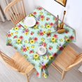 thumbnail image 2 of Pioneer Flower Floral Print Pattern Square Tablecloth, Waterproof Wipeable Spillproof Washable Table Cover for Home Kitchen Party and Daily Decor 52"x52", 2 of 6