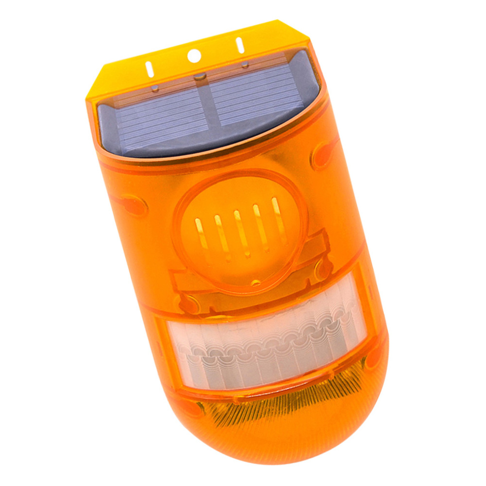 Solar Warning Light, 1pc Solar Strobe Warning Light Flashing Sound