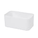 thumbnail image 1 of Contenedor minimalista blanco para artículos diversos, sin tapa, para montaje en pared, sin almacenamiento, apto para baño, cocina, salón, artículos domésticos, 1 of 7