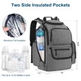 thumbnail image 3 of Mochila para Pañales Mancro Impermeable de Gran Capacidad Gris, 3 of 6