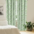 thumbnail image 3 of Ambesonne Floral 4-Panel Curtains, Modern Grunge Summer Petals, 56"x63", Shamrock Green Black, 3 of 4
