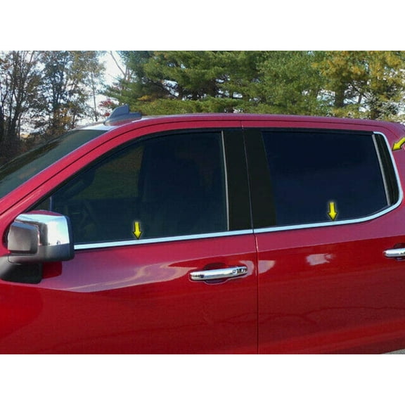 QAA 2 Piece Stainless Steel Rear Window Trim Kit for Chevy Silverado