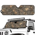 thumbnail image 2 of HUIACONG Camo Hunting Windshield Sun Daisy Shade for Jeep Wrangler TJ JK JKU JL JLU ,Aluminum Foil Film Car Winshied Sunshade,Effectively Blocking Heat and UV Rays, 2 of 6