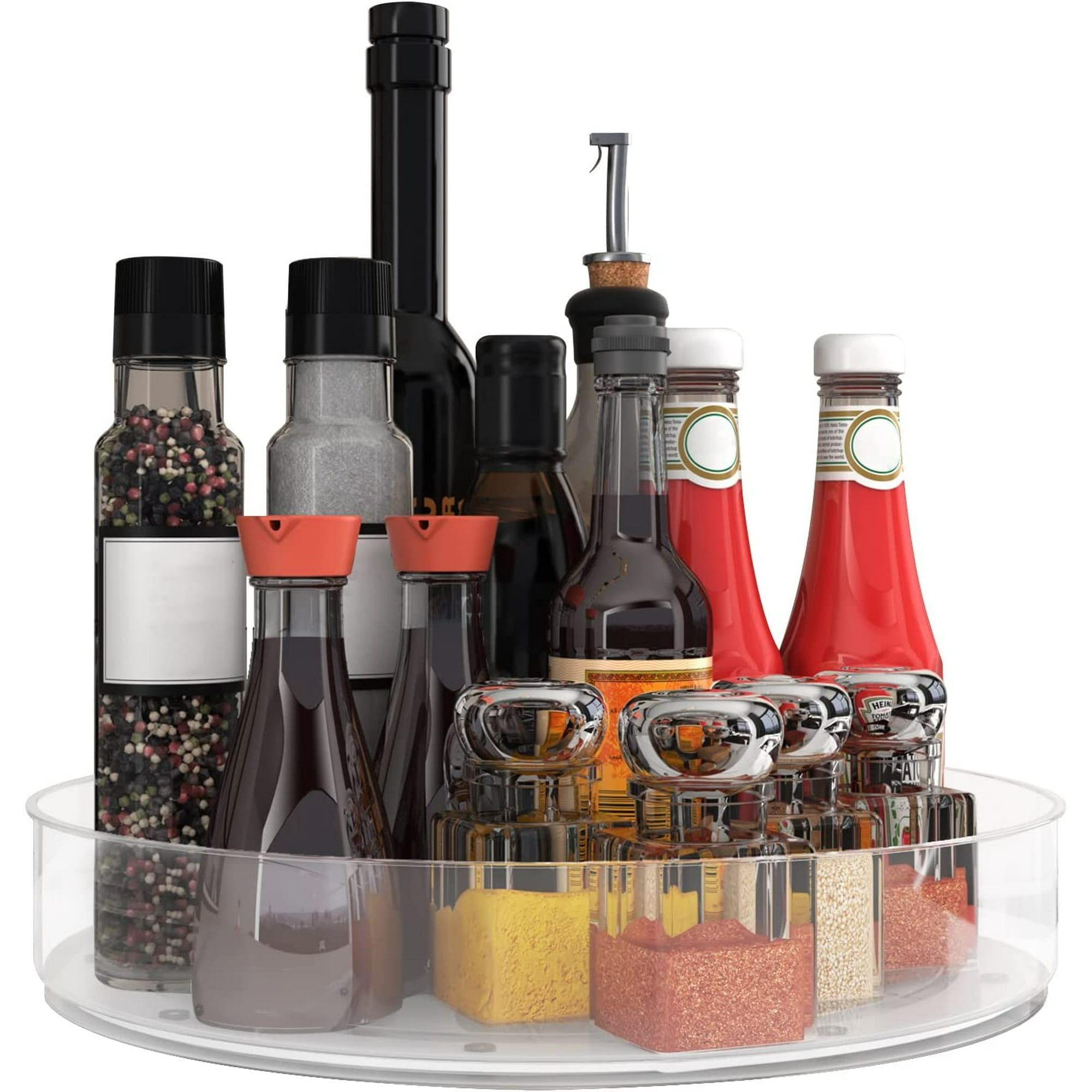 PP HOME Pack Lazy Susan Turntable Spice Rack for Kitchen Cabinet