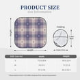 thumbnail image 3 of Fotbe Purple Floral Gingham Check Plaid Juego de 2 Piezas de Parasoles para Parabrisas | Bloqueador Solar para Auto | Accesorios Plegables para Protección Solar Interior-Medium, 3 of 6
