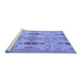 thumbnail image 2 of Ahgly Company Machine Washable Indoor Square Abstract Blue Modern Area Rugs, 3' Square, 2 of 4