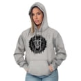 thumbnail image 3 of Lion Jungle Symbolic Spirit Animal Unisex Plus Fleece Graphic Hoodie Brisco Brands 4X, 3 of 5