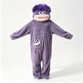 thumbnail image 4 of Funny Big‑Mouth Monster Adult Onesie Pajamas, Coral Fleece One‑Piece Cartoon Cosplay Costume Loungewear Party, 4 of 5