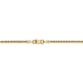 thumbnail image 4 of 14k Yellow Gold 2mm Plain Solid Rope Chain w/ Lobster Clasp 20", 4 of 5