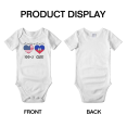 thumbnail image 3 of 50% Haitian + 50% American = 100+% Cute Baby Bodysuit Newborn Clothes Outfits (White, 6-12 Months), 3 of 5