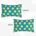 thumbnail image 2 of Sikiie Ball Tennis Print Plush Pillow Cover, Wrinkle-proof and Stain-resistant Pillow Protector without Pillow Core, Home Decoration-14"x20", 2 of 6