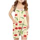 thumbnail image 1 of Odeerbi 5-13 Años Niñas Traje de Verano Plaid Fresa Impresión Camisola Romper Respirable Cómodo Suspender Overalls Bib Total Shorts Con Bolsillos, 1 of 5