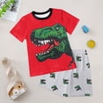 thumbnail image 2 of Zshosam Pajamas for Kids Boys Pajamas 2 Pieces Snug-Fit Short Set Cotton Toddler Pjs Sleepwear Size 9T 10T,(Red 9-10 Years), 2 of 5