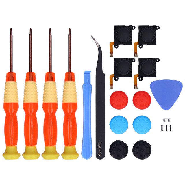 DEWIN QM2107095 Kit de Remplacement de Joystick Remplacement Analogique avec Ensemble de Réparation Complet pour Manette Switch Joycon