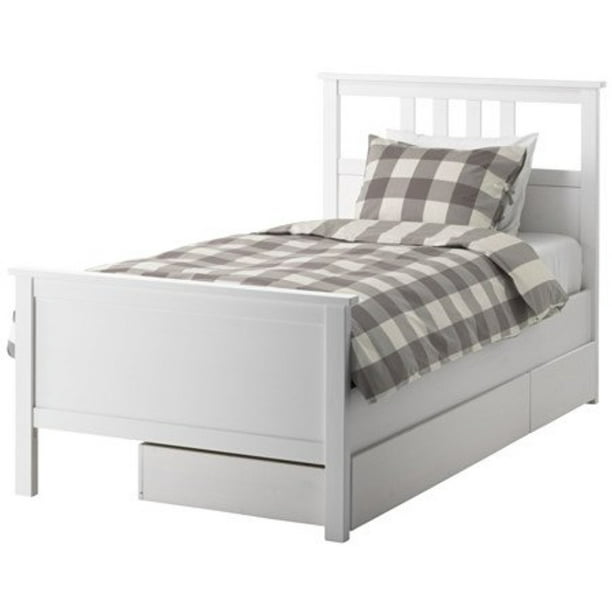 Ikea Twin Size Bed Frame With 2 Storage, Espresso Twin Bed Frame With Storage Ikea