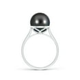 thumbnail image 2 of ANGARA Classic Tahitian Cultured Pearl Ring in 14K White Gold for Women | June Birthstone, Birthday, Anniversary, Jewelry Gift for Women | Pearl Ring, 2 of 7