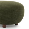 thumbnail image 5 of Christopher Knight Home Velvet Upholstered Accent Chair with Solid Wood Frame, Olive Green + Walnut, 5 of 10