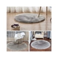 thumbnail image 6 of Faux Fur Sheepskin Rug Extra Soft Cozy Long Pile Carpet Carpet Fluffy Rugs Faux Fur Faux Lambskin Sheepskin For Bedroom Sofa Living Room-Light gray-Round diameter45cm(18in), 6 of 7
