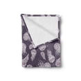 thumbnail image 2 of Jellyfish Soft Flannel Fleece Throw Blanket, Image of Ammonites Jelly Fishes and Sea Shells in Repeated Pattern, Cozy Plush for Indoor and Outdoor Use, 60" x 80", Eggplant and Grey Pink, by Ambesonne, 2 of 5