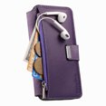 thumbnail image 4 of Detachable Magnetic Case Wallet For Samsung A25 5G Compatible with MagSafe Wireless Charging Phone Cover Multi Card Slots Cash Coin Zipper Pocket RFID Blocking For Samsung Galaxy A25 5G, Purple, 4 of 9