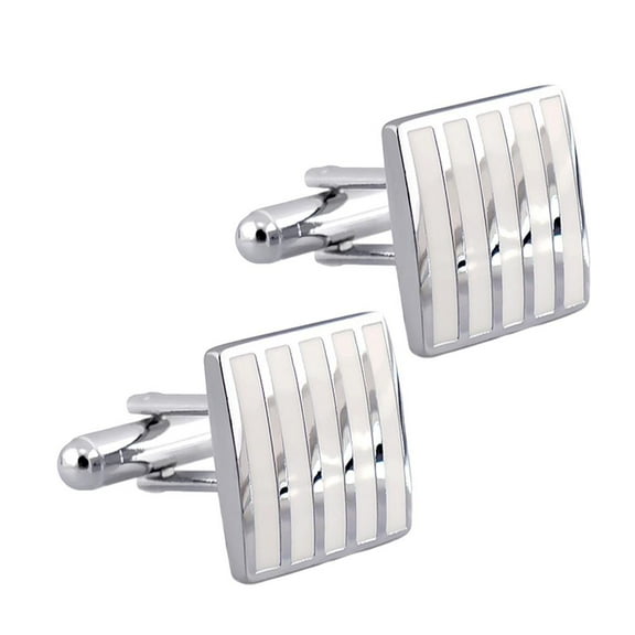 Brass Fashion Mens Cufflinks Elegant Cufflink As Described White
