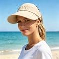 thumbnail image 2 of OJSFQUFP Women's Wide Brim Sun Visor Hat UPF Sun Baseball Hat with Adjustable Ponytail for Hiking Fishing Running, 2 of 5
