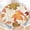 Autumn-maple Leaf Big, variant on Colorful Boho Round Fitted Tablecloth with Elastic Edge,Water-Resistant Cream Vintage Sun Rainbow Stripes Rustic Bohemian for 40-44" Found Tables Farmhouse Table Cloth for Dinner,Outdoor,Patio