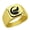 Gold, variant on Wolf Moon Stainless Steel Signet Ring
