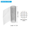thumbnail image 2 of Uxcell 11.8"x3.3ft 304 Stainless Steel Wire Mesh Screen, 6 Mesh Woven Air Vent Filter Mesh for Window Garden Cage, 2 of 6
