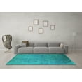 thumbnail image 3 of Ahgly Company Indoor Rectangle Oriental Turquoise Blue Industrial Area Rugs, 5' x 8', 3 of 4