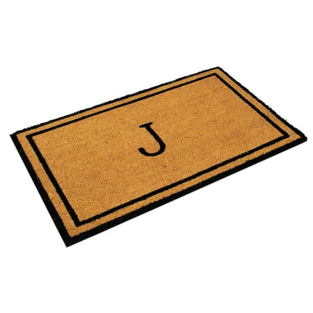 Envelor Home And Garden Customized Monogram J Coir Doormat