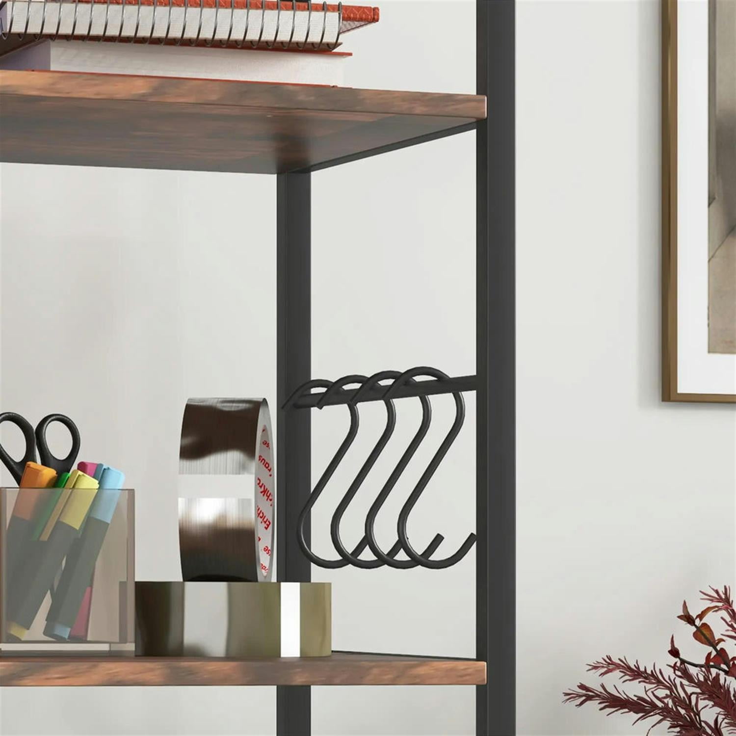 Demi Bonn 2-Drawer File Cabinet, Rolling Filing Cabinet with Key Adjustable Hanging Bar for Home Office, Printer Stand, for A4, Letter-Size Documents, Brown