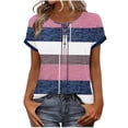 thumbnail image 2 of Haivin Short Sleeve Crew Neck T Shirt with Printed Graphic 2026 Soft Cotton Casual Top for wmen, 2 of 8