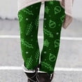 thumbnail image 2 of DeHolifer Women Christmas Leggings Plus Size High Waist Workout Pants Tummy Control Printed Holiday Legging Tights Yoga Pants Green S, 2 of 5