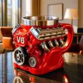 thumbnail image 2 of Taza de café con motor retro, de resina, mecánica, coleccionable, estilo steampunk 3D, para entusiastas de los coches., 2 of 7
