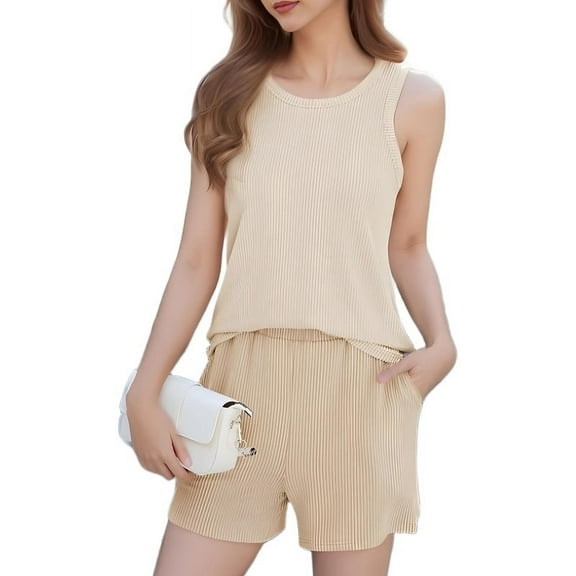 Women'S Summer 2 Piece Outfits Shorts Sets Matching Set Loungewear