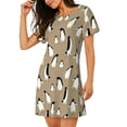 thumbnail image 2 of Naloa Lovely Penguin Print Women Nightgowns,Womens Loungewear,Short Sleeve Sleepwear,Comfy Ladies Nightdress, 2 of 6
