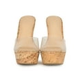 thumbnail image 4 of Women Transparent Open Toe Platform Wedge Heel Slide Mule Sandal 18994, 4 of 6