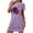 Purple, variant on MuZeFu Nightgowns for Women Plus Size Clearance Sale Women's Oversized Short Nightgown Fashion Chest Print Short Sleeve Nightdress