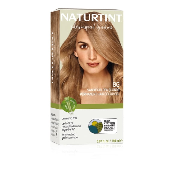 Naturtint 8G Sandy Golden Blonde Permanent Hair Color, 1 Pack (Packaging May Vary)