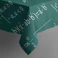 thumbnail image 5 of Math Equations Algebra Green Pattern Square Tablecloth,Waterproof Square Table Cover,Wipeable Spillproof Washable Table Cover for Home Kitchen Party Decor 60"x60"(152x152cm), 5 of 6