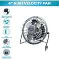 thumbnail image 4 of Comfort Zone 4" Metal Portable Desk Fan, Dual Powered (USB or Power Cord), 4 of 6