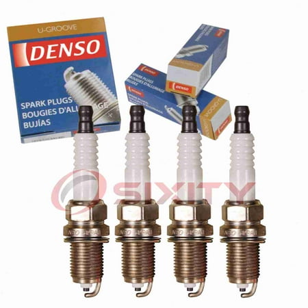 4 pc DENSO 3009 Standard U-Groove Spark Plugs for Q20R-U11 Ignition Wire Secondary
