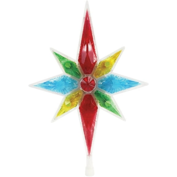 Alpine Multi-Color LED Star Christmas Tree Topper COR212MC-TM - Battery Powered - 14 In.