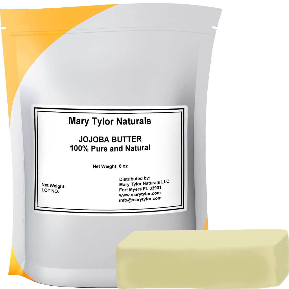 100% Pure and Natural Jojoba Butter 8 oz, Perfect for DIY Projects and Much More! By Mary Tylor Naturals, Unrefined Premium Grade - image 1 of 2