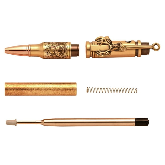 Penn State Industries PKCP8DHAB Deer Hunter Bolt Action Pen Kit Woodturning Project (2, Antique Brass)
