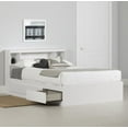 thumbnail image 1 of South Shore Reevo Full Mates Bed with Bookcase Headboard Set, in Pure White, 1 of 13