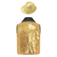 thumbnail image 5 of iiniim Boys Show Outfit Sequin Vest Hat Set For Dance Party Themed Celebration Gear Performance Top Gold 14, 5 of 7
