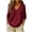 Wine, variant on Horkkom V Neck Sweaters for Women Solid Color Work Pullover Knit Sweater Loose Casual Trendy Tops XL