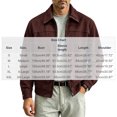 thumbnail image 7 of Dpjklzsn Mens Faux Suede Jacket Zip Up Collar Lightweight Trucker Coat with Pockets for Casual Daily Wear, 7 of 7